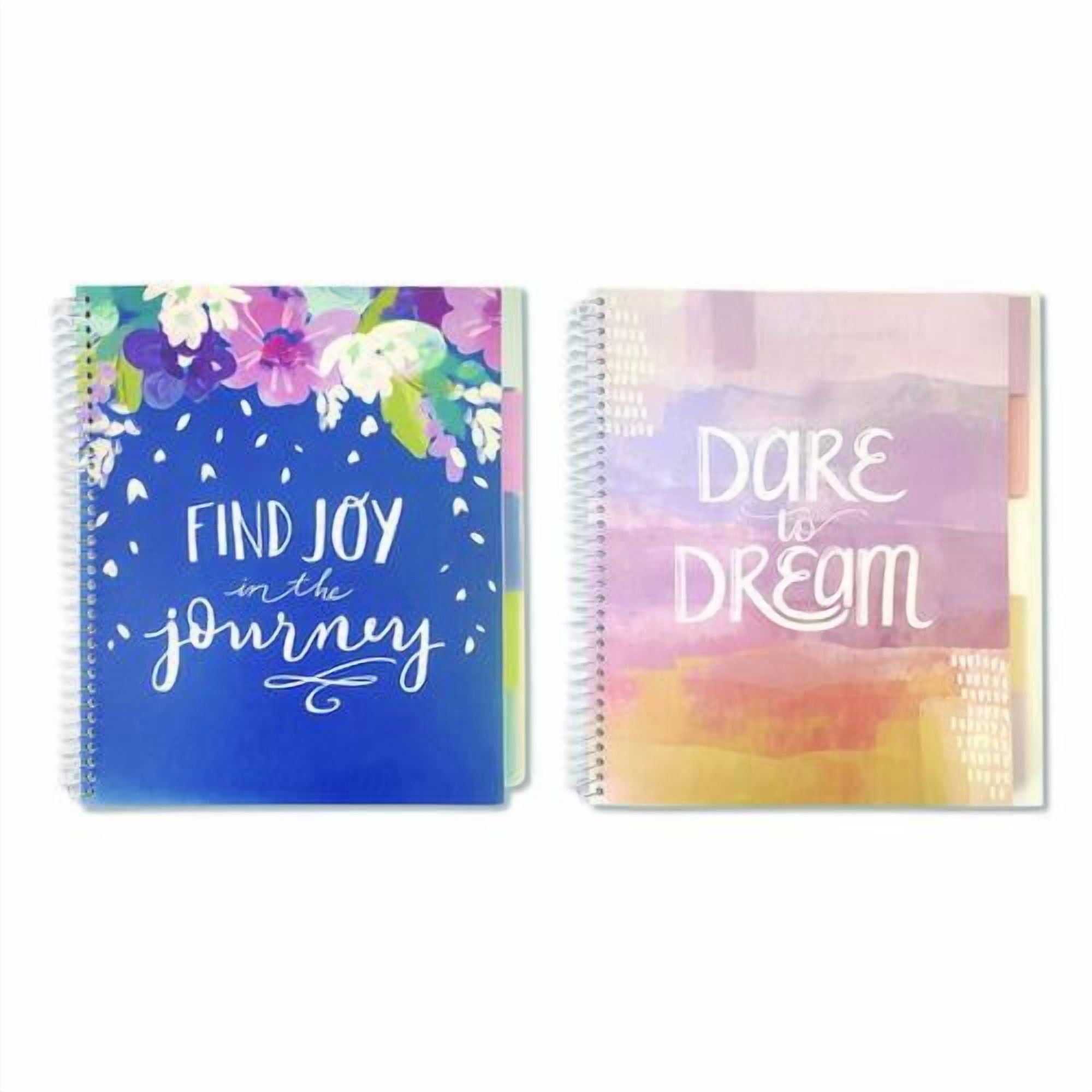 Silver Lining Five-Subject Spiral Notebook, Medium/College Rule, Randomly Assorted Cover Color/Desig | Bundle of 2