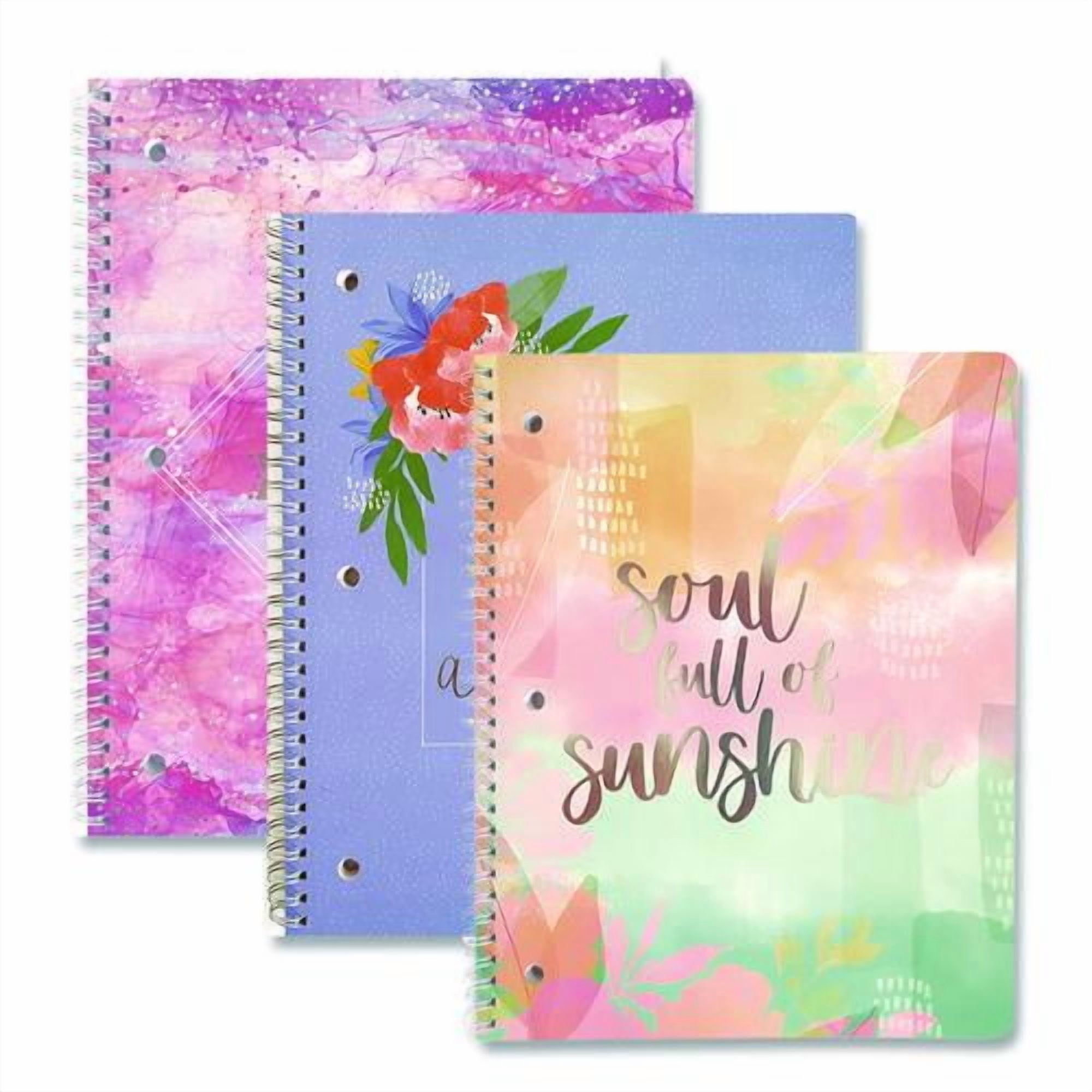 Silver Lining Hardcover Journal, Medium/College Rule, Randomly Assorted Cover Color, (80) 10 x 8.5 S | Bundle of 5