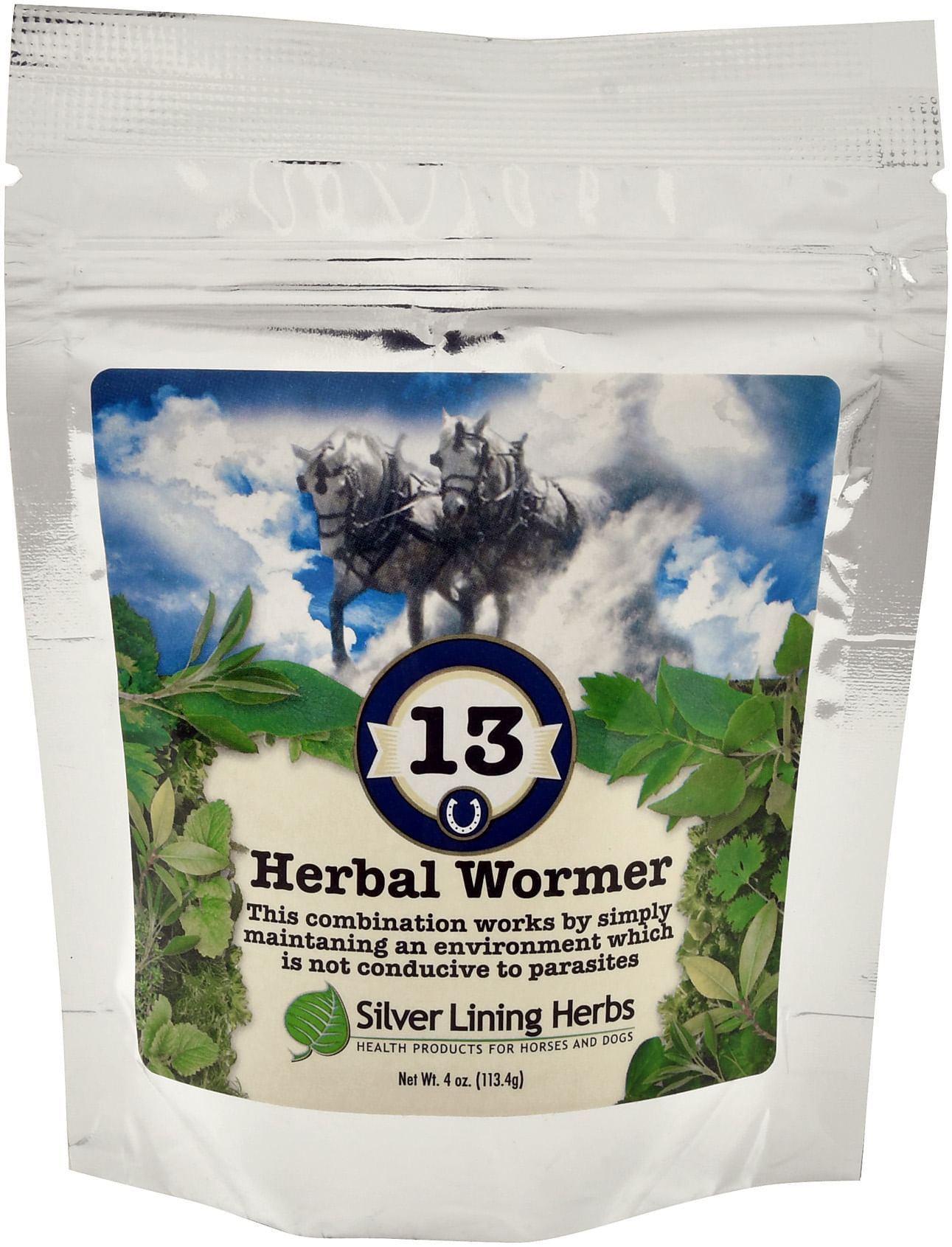 Silver Lining Herbs Herbal Wormer for Horses, 3 oz