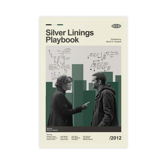 Silver Linings Playbook Movie Poster, Modern Vintage Movie Posters Canvas Poster for Living Room Bedroom Decor