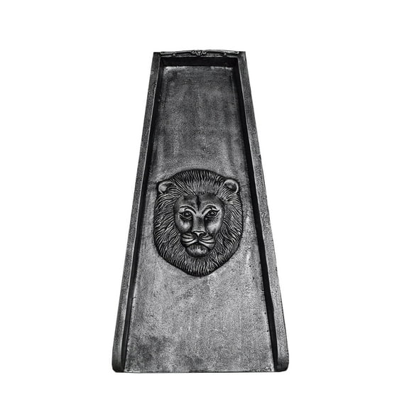 Silver Lion Alligator 24-in Cast Aluminum Downspout Gutter Splash Block
