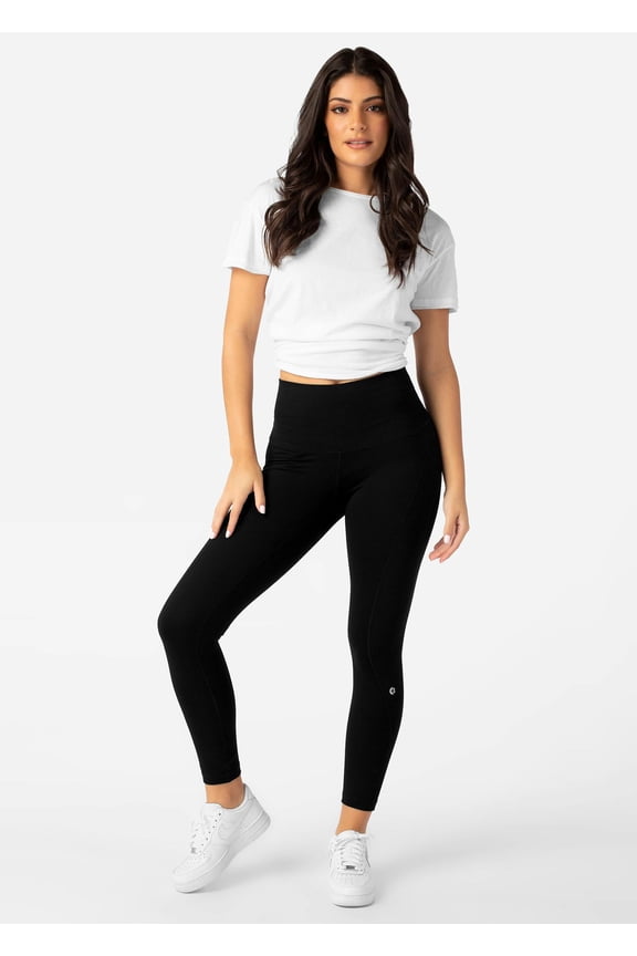 Silver Logo - Black - Petite | Womens High Waisted Tight