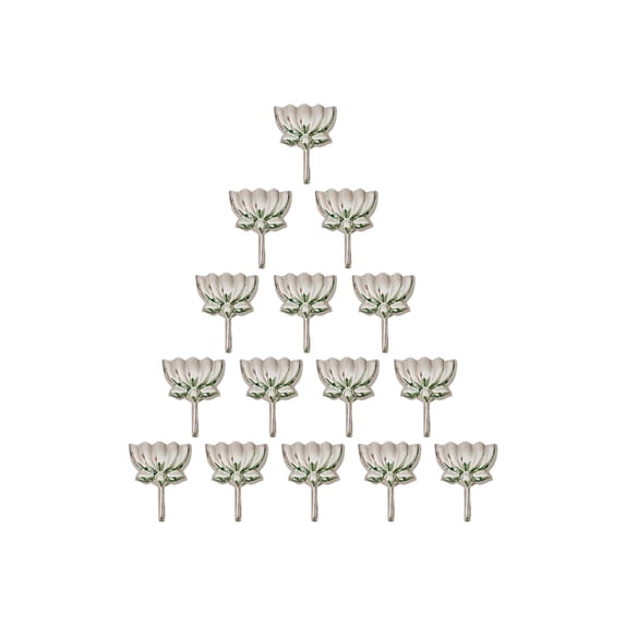 Silver Lotus Shape 108 Flowers for laxmi Pooja