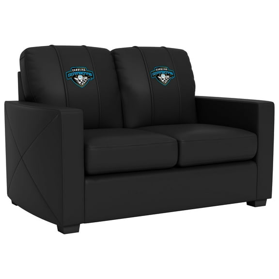 Silver Loveseat with Carolina Cowboys Primary Logo