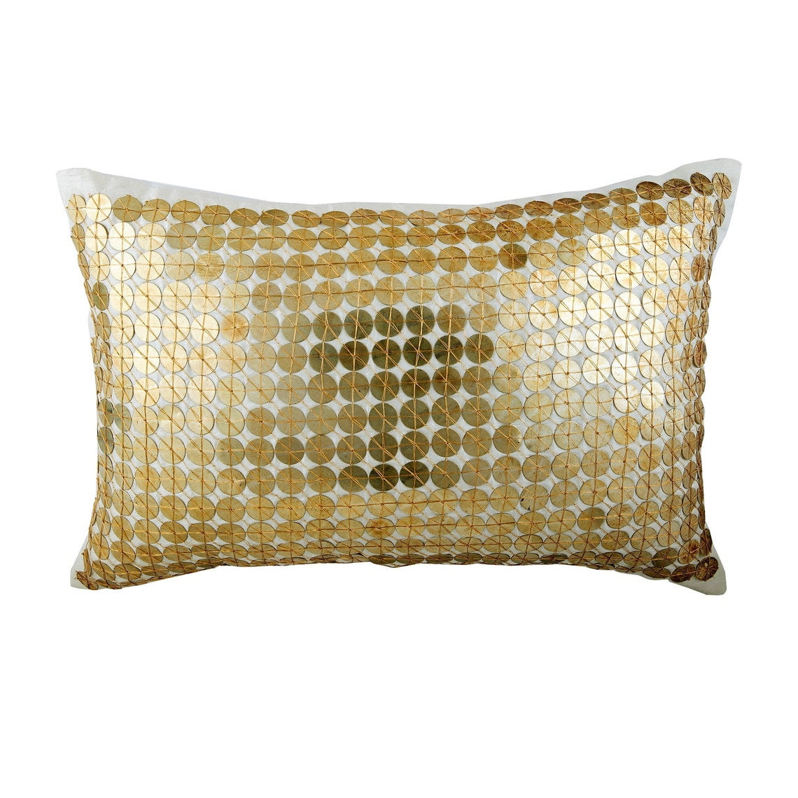 Silver Lumbar Pillow Cover, Antique Pin Wheel Sparkly Pillows Cover