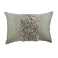 thumbnail image 1 of Silver Lumbar Pillow Cover, Textured Ribbon Lumbar Pillow Cover, 12x20 inch (30x50 cm) Lumbar Pillow Cover, Modern Lumbar Pillow Cover, Rectangle Silk - Vintage Silver Love, 1 of 4