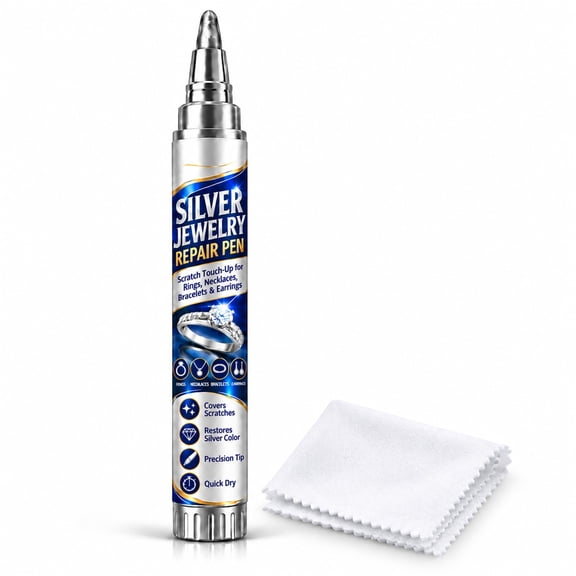 Silver Luster Repair Pigment Pen, 5ml Jewelry Touch-Up Pen for Rings Bracelets Earrings