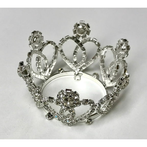 Silver MINI Crown Tiara Cake Topper for Decorations Tiara for Children Hair Ornaments