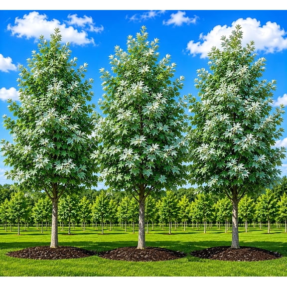 Silver Maple Tree Live Plants (Acer saccharinum)  Fast-Growing Shade Trees for Yards & Landscaping  Hardy Deciduous Maple Trees (3 Trees)