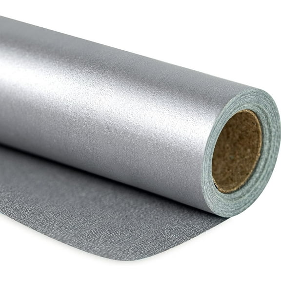 Silver Matte Wrapping Paper - Solid Color Pearly - luster Paper Perfect for Wedding, Christmas, Baby Shower -17 Inches X 23 Feet