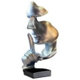 thumbnail image 1 of Silver Medium Abstract Thinker Statue Decor for Home and Office, 1 of 8