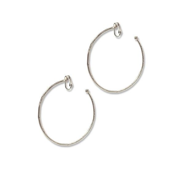 Silver Medium Hooptastic Clip On Hoop Earrings