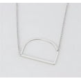 thumbnail image 1 of Silver Medium Sideways Initial Necklace - D, 1 of 2