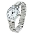 thumbnail image 1 of Silver Medium Size Face Easy to Read Stretch Band Watch, 1 of 4