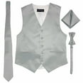 thumbnail image 1 of Silver Men's Satin Vest Spencer J's - 3XL, 1 of 4