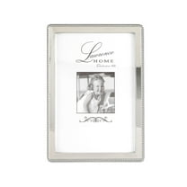 Silver Metal 4x6 Picture Frame with Delicate Outer Border of Beads