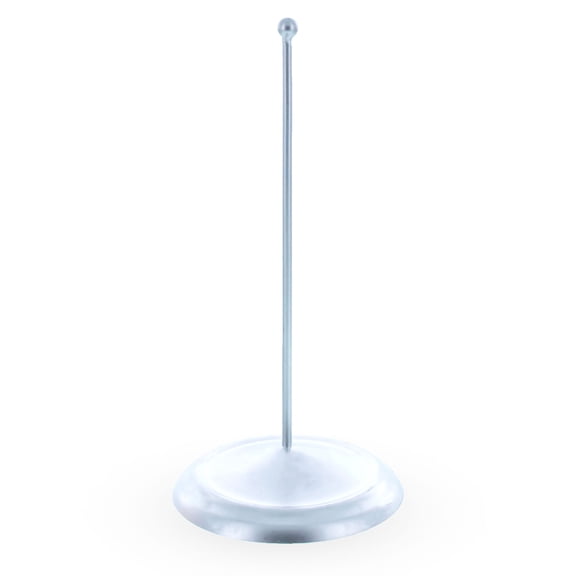 Upright Silver Metal Tree Topper Finial Stand Display Stand 7.2 Inches
