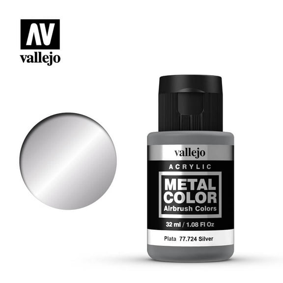 Silver Metal Color 32ml Bottle Vallejo Model Paint