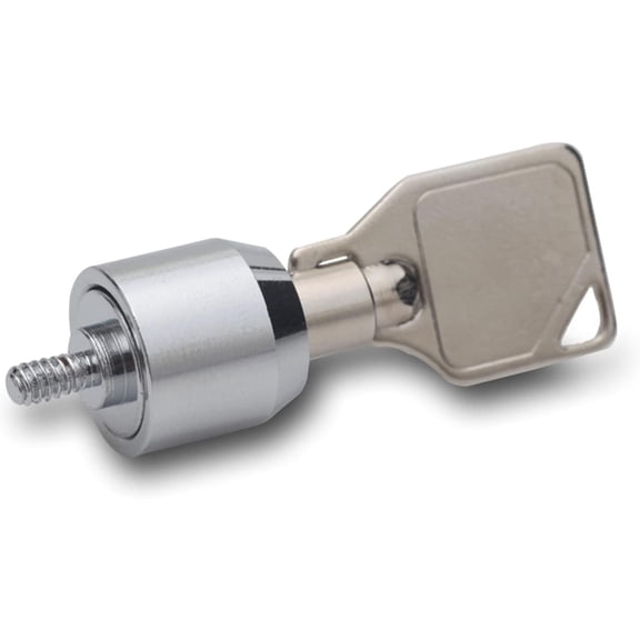 Silver Metal Desktop Computer Lock with Key, Anti-Theft, Modern Style, Works with Most Desktops & Docking Stations