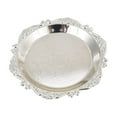 thumbnail image 1 of Silver Metal Embossed Decorative Tray, Versatile, Stylish, Store Snacks Jewelry for Home Kitchen Bedroom Vanity Countertop, 1 of 6