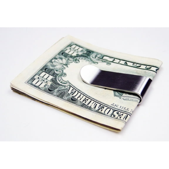 Silver Metal Money Clip,Handiness Wallet Credit Card Clip,Minimalist Front Pocket Wallet,Ideal Men's Boy's Gift