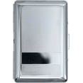 thumbnail image 1 of Silver Metal-Plated Compact Cigarette Case & Stash Box (7X 100s Size Cigarettes), 1 of 3