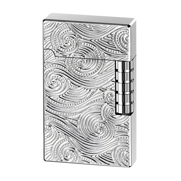 Silver Metal Refillable Lighter Open Flame Butane Windproof Pocket Lighters 1Pc Size 2.36X1.46 Inches Portable Outdoor Utility Tool Weight 0.14 Pounds
