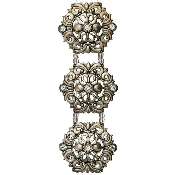 Silver Metal Rococo Sliders - 39mm by Bead Landing™