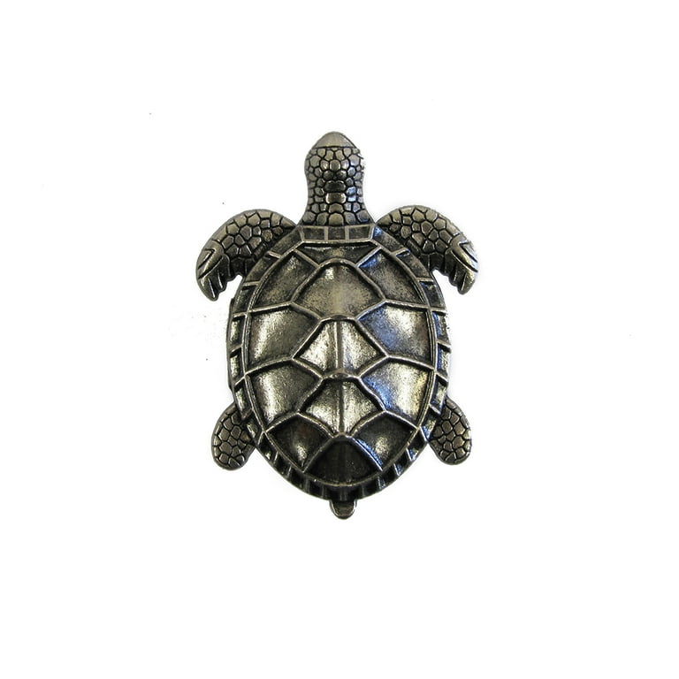 Silver Sea Turtle Metal Dresser Cabinet Drawer Knob Pull Hardware Beach Decor