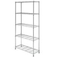 thumbnail image 1 of Silver Metal Shelving Unit, URHOMEPRO 5-Tier Heavy Duty Height Adjustable Kitchen Storage Shelves, Wire Shelving for Home, Wire Storage Racks for Garage Office kitchen, 35"L x 14"W x 70"H, W1268, 1 of 5