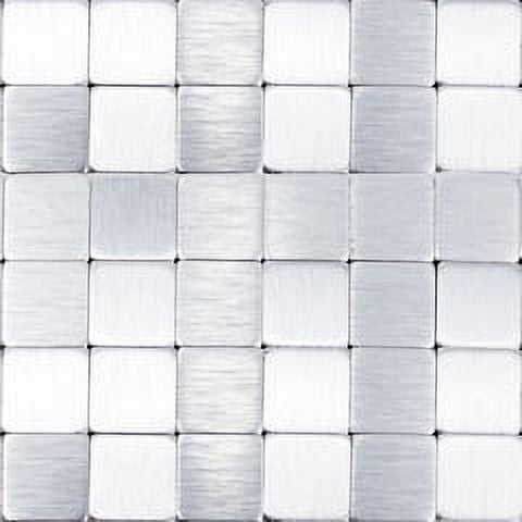 Silver Metal Sm Square Tiles 1/4