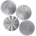 thumbnail image 1 of Silver Metal Sunburst Wall Sculpture Set of 4 for Home Living Room Office, 1 of 6