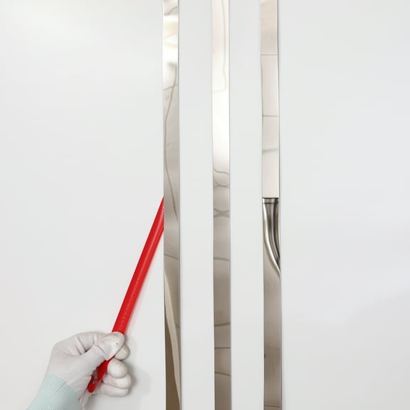 Silver Metalized Mirror-Like Finish Molding Trim, Peel and Stick Strip for Mirror Frame, Wall, Fireplace and Home DIY Decoration (16.4 ft x 0.8 inch)