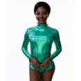 thumbnail image 1 of Silver Metallic Ballet Suit with Long Sleeves for Women Ballet Dance Tops Suitable for Parties and Carnivals Stage, 1 of 21