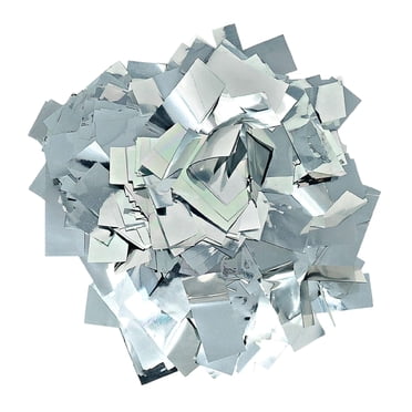 Ultimate Confetti, Rectangular Silver Mylar Shiny Foil Metallic Confetti for Cannon and Launcher use - Mother’s Day Confetti for Wedding, Parties, Gender Reveal and Live Events - 1 lb, 16 oz