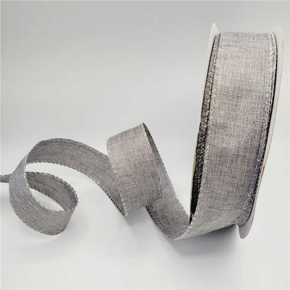 Silver Metallic Fabric Ribbon