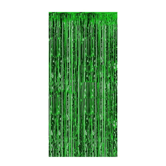 Silver Metallic Foil Fringe Curtain Photo Booth for Birthday Wedding Engagement Christmas Party Celebration Decoration