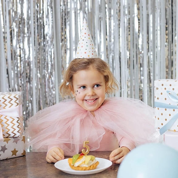 Silver Metallic Foil Fringe Curtains Photo Booth for Birthday Wedding Christmas Party Decorations Celebration Event Stage Props