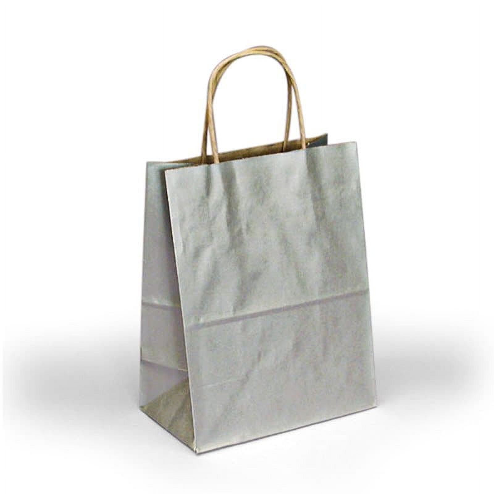 Silver Metallic Gift Bags Quantity 250 Width 8" Gusset 4 3/4