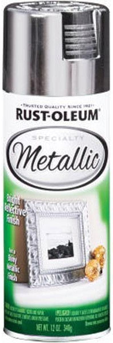 Silver Metallic Reflective Finish Spray for Multi-Surface Use