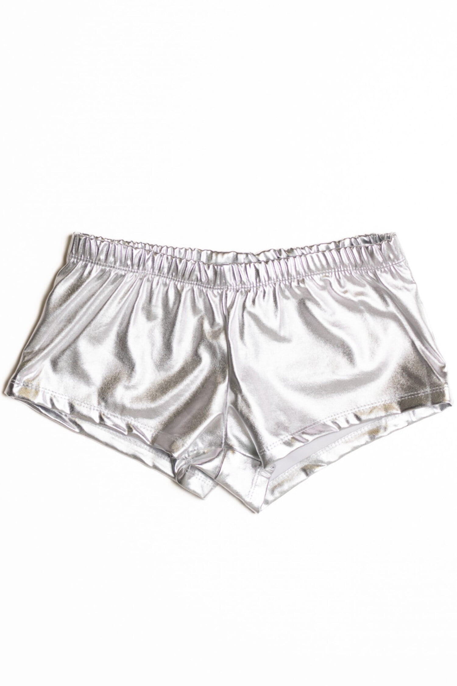 Silver Metallic Short Shorts