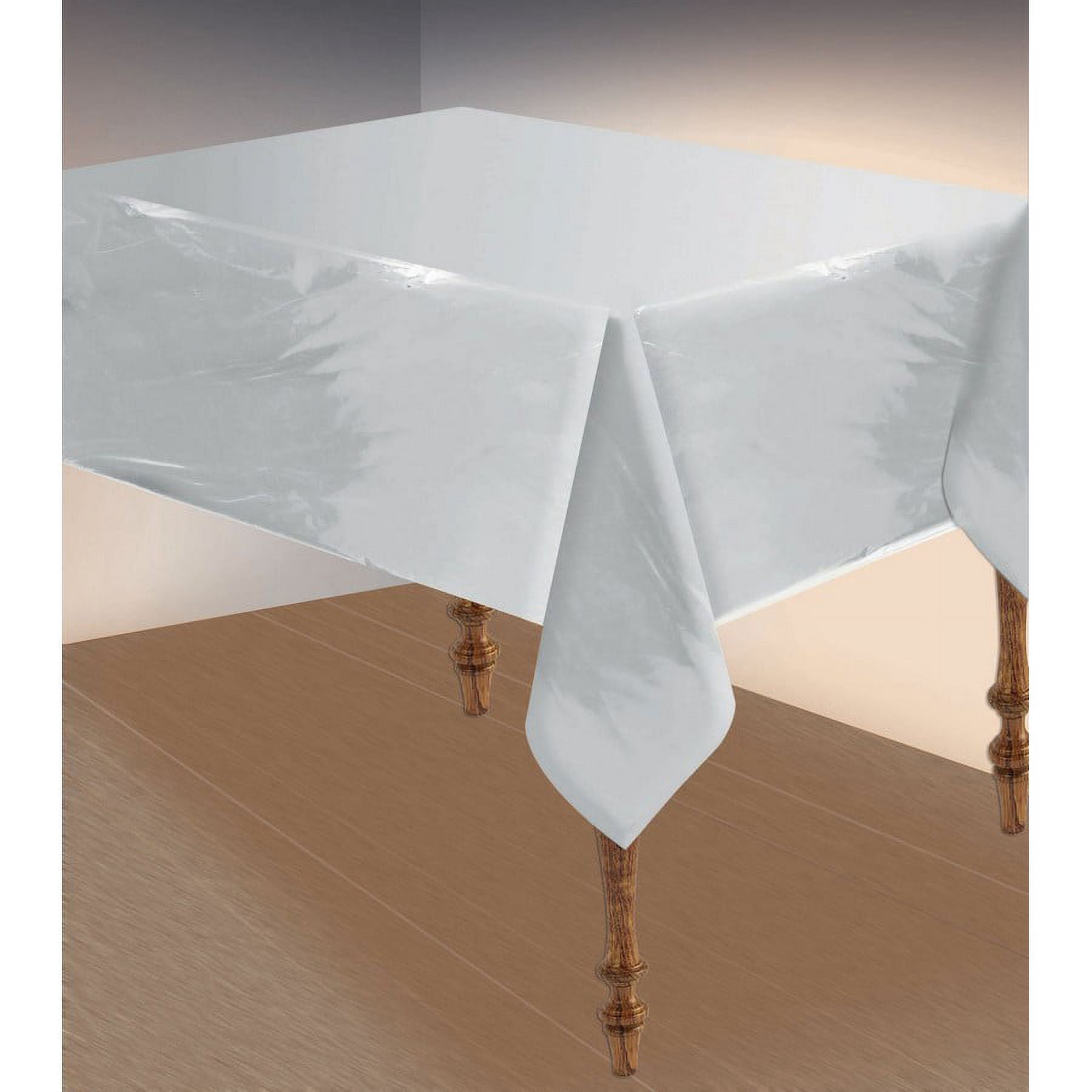 Silver Metallic Table Cover 135 X 270 Cm Silver Metallic Table Cover 135 X 270 Cm