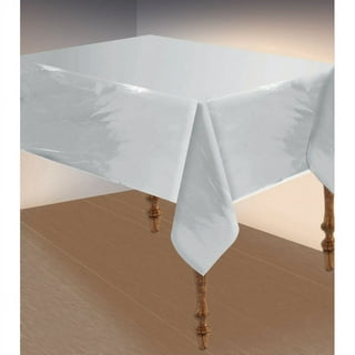 Silver Metallic Table Cover 135 X 270 Cm