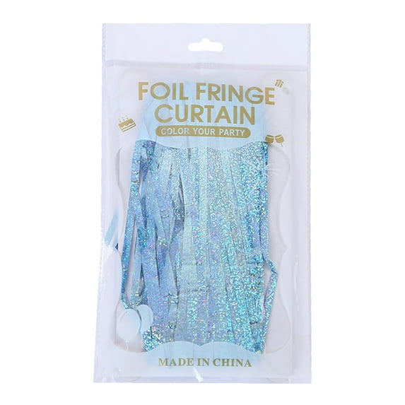 Silver Metallic Tinsel Foil Fringe Curtains,3.28ft x 6.56ft Silver Photo Booth Backdrop Streamer Curtain,Ideal for Bachelorette,Birthday,Christmas,New Year Party Decorations