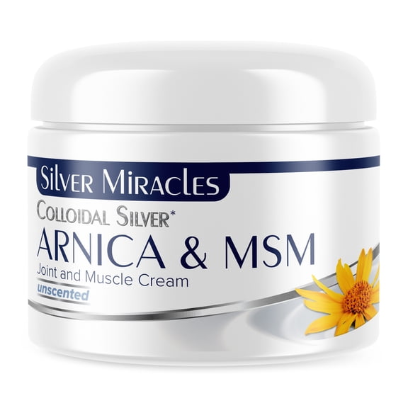 Silver Miracles - Arnica and MSM Joint and Muscle Colloidal Silver Cream - 2 oz