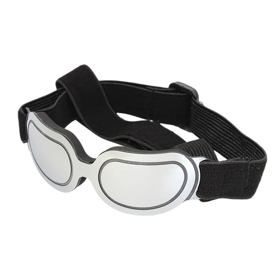 Silver Mirror Pet Sunglasses UV-Protective Adjustable Strap Goggles for Small Dogs and Cats