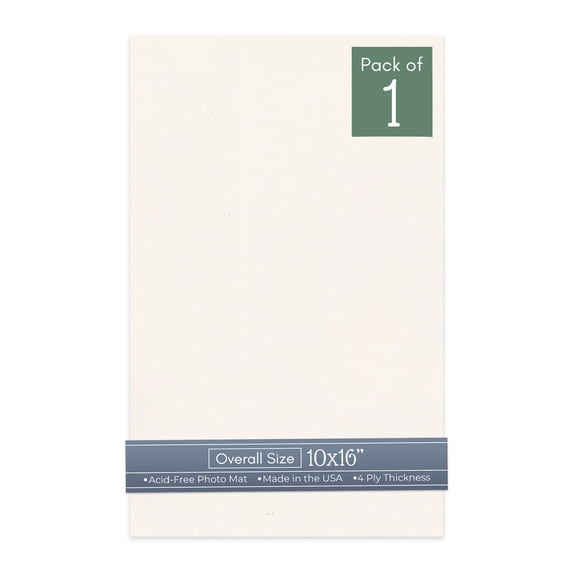 Silver Mist 10x16 Uncut Art Mat Board - No Opening - 1 Mat