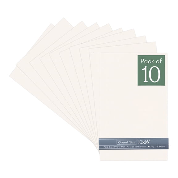Silver Mist 10x16 Uncut Art Mat Board - No Opening - 10 Mats