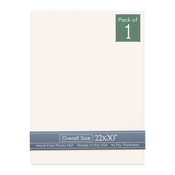 Silver Mist 22x30 Uncut Art Mat Board - No Opening - 1 Mat