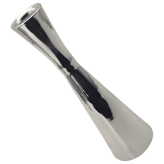 Silver Modern Taper Candle Holder, Iron Candlestick Holder with Minimalist Style, Elegant Tapered Base, 7.5 x 2.4 x 1.4 in / 19 x 6 x 3.5 cm, for Romantic Dinner, Parties